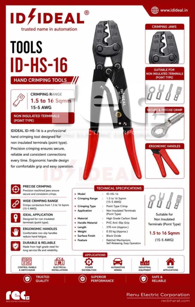 1.5 TO 16 SQMM HAND CRIMPING TOOL