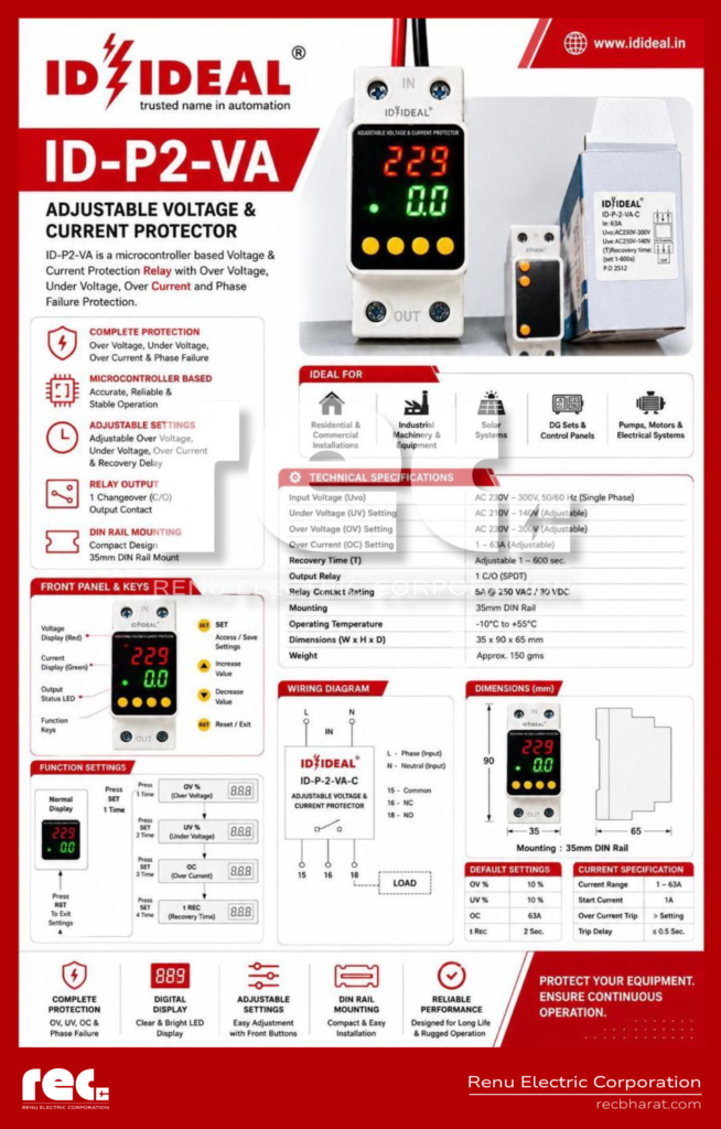 ADJUSTABLE VOLTAGE & CURRENT PROTECTOR
