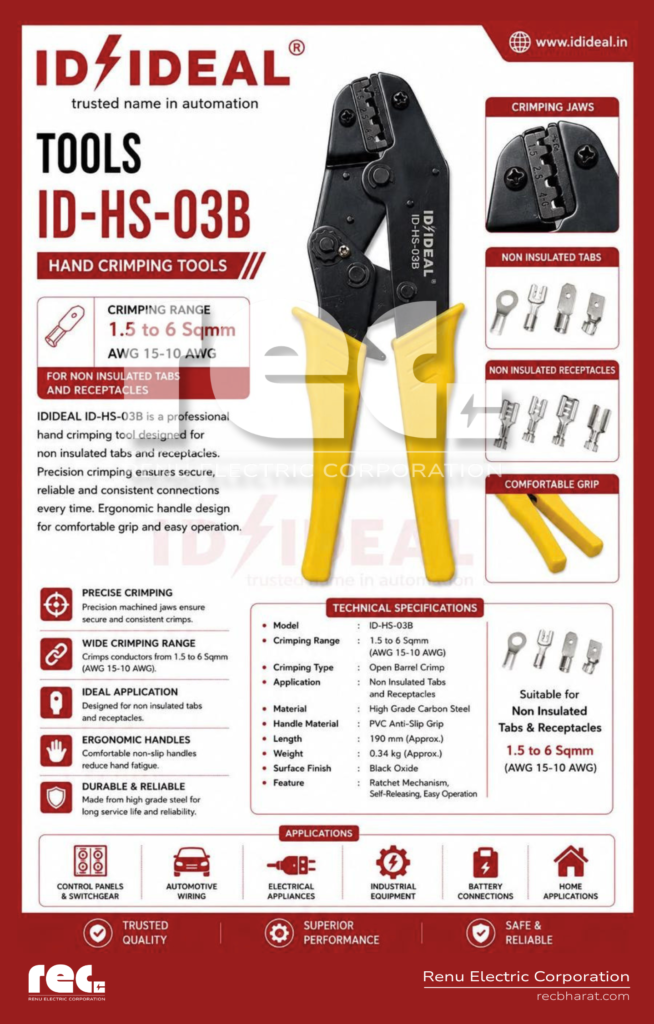 1.5 TO 6 SQMM HAND CRIMPING TOOLS