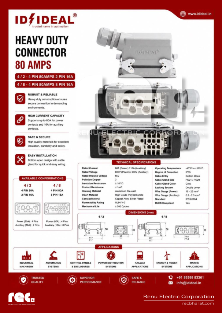 HEAVY DUTY CONNECTOR (80 AMPS)